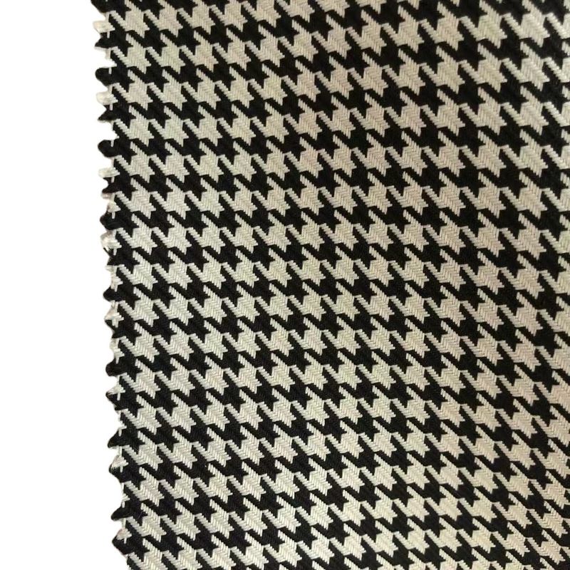 300*300D Yarn Count Oxford Fabric Houndstooth Plaid Check Fabric for Women's Clothing